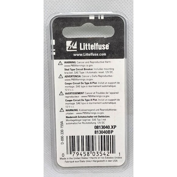 Adv Littelfuse 40A Circuit Breaker With Bracket - Picture 2 of 5